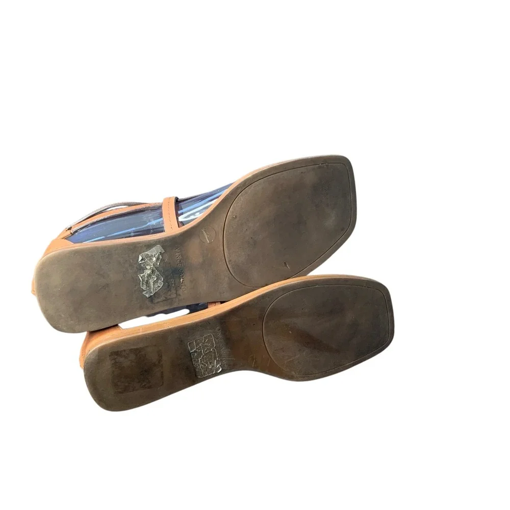 Vince Camuto Brenndie leather warm apricot‎ strappy sandal. Size 8.5